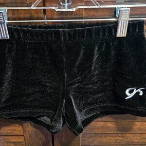 GK Elite Velvet Micro Mini Workout Shorts Gymnastics Cheer Adult Small